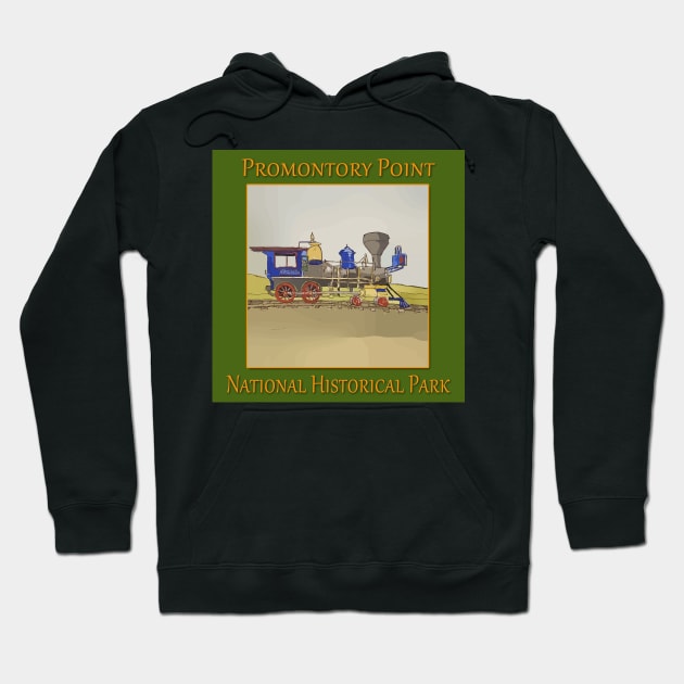 Old Steam Engine from the Golden Spike reenactment at Promontory Point Hoodie by WelshDesigns